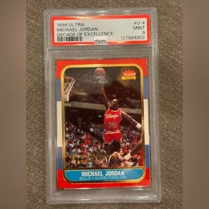 1996 Ultra Decade of Excellence Michael Jordan #U-4 PSA 9